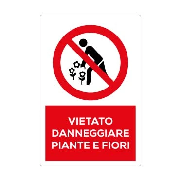 Vietato danneggiare piante e fiori