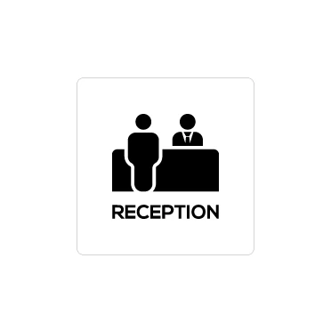 Reception B con scritta