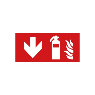 Estintore con freccia antincendio sotto 2
