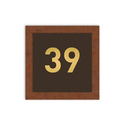 Corten, marrone satinato, oro