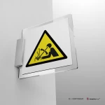 Cartello pericolo di spostamento rapido del materiale da piegare nella pressa W032