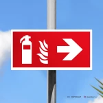 Cartello estintore con freccia antincendio mod. 2:1