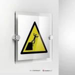 Cartello di pericolo attenzione bordo della scogliera instabile W052