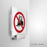 Cartello divieto di transito ai carrelli elevatori P006