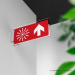 Cartello allarme con freccia antincendio mod. 2:1