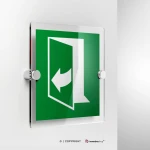 Cartello senso di apertura porta d'emergenza E022 / E023 / E057 / E058