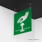 Cartello pulsante d'emergenza E020