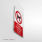 Vietato l'ingresso ai cani con testo mod. verticale
