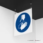 Cartello obbligatorio disinfettare le mani M061
