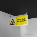 Cartello pericolo radiazioni mod. 2:1