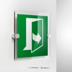 Cartello senso di apertura porta d'emergenza E022 / E023 / E057 / E058