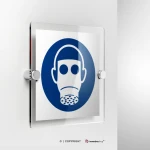 Cartello protezione delle vie respiratorie obbligatoria M017