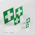 Cartello pronto soccorso croce E003