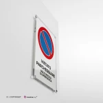 Cartello vietato parcheggiare con testo mod. verticale
