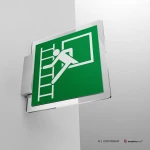 Cartello finestra con scala d'emergenza E016