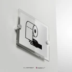 Cartello carta mani bagno