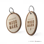 Portachiavi in legno Wood Mark