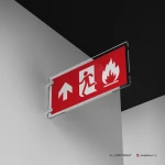 Cartello uscita d'emergenza antincendio mod. 2:1