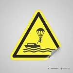 Cartello di pericolo attenzione parasailing W063