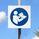 Cartello obbligo di leggere il manuale d'istruzione M002