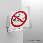Cartello proibito l'uso degli smart glass P044
