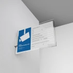 Cartello area videosorvegliata con legge Art. 13 GDPR mod. orizzontale