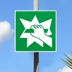 Cartello rompere per accedere E008