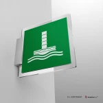 Cartello condotto di evacuazione marina E055