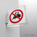 Cartello divieto di transito ai carrelli elevatori P006