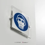 Cartello protezione delle vie respiratorie obbligatoria M017