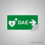 Cartello DAE defibrillatore direzionale mod. 2:1