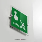 Cartello punto di chiamata persona in mare E069