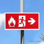 Cartello uscita d'emergenza antincendio mod. 2:1