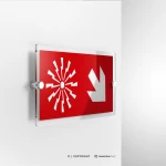 Cartello allarme con freccia antincendio mod. 2:1