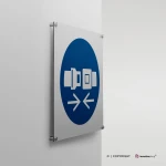 Cartello obbligatorio agganciare le cinture di sicurezza M020
