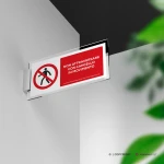 Cartello non attraversare con cancello in movimento mod. 2:1