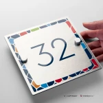 Targhette con numero in alluminio