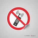 Cartello vietato usare i cellulari P013