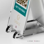 Cavaliere da tavolo ristorante con QR code