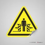 Cartello pericolo di schiacciamento W019