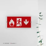 Cartello uscita d'emergenza antincendio mod. 2:1