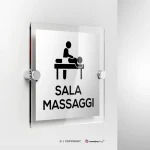 Cartello sala massaggi