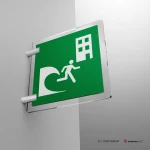 Cartello edificio di evacuazione tsunami E063