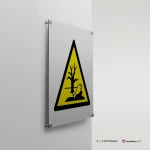 Cartello di pericolo attenzione sostanza o miscela che può causare pericolo ambientale W072