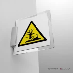 Cartello di pericolo attenzione sostanza o miscela che può causare pericolo ambientale W072