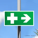 Cartello pronto soccorso con freccia mod. 2:1