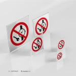 Cartello vietato entrare con oggetti metallici P008