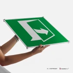 Cartello senso di apertura porta d'emergenza E022 / E023 / E057 / E058