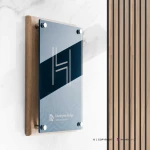 Targa Doppia Lastra Wood Stampata