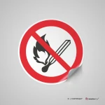 Cartello vietato usare fiamme libere P003